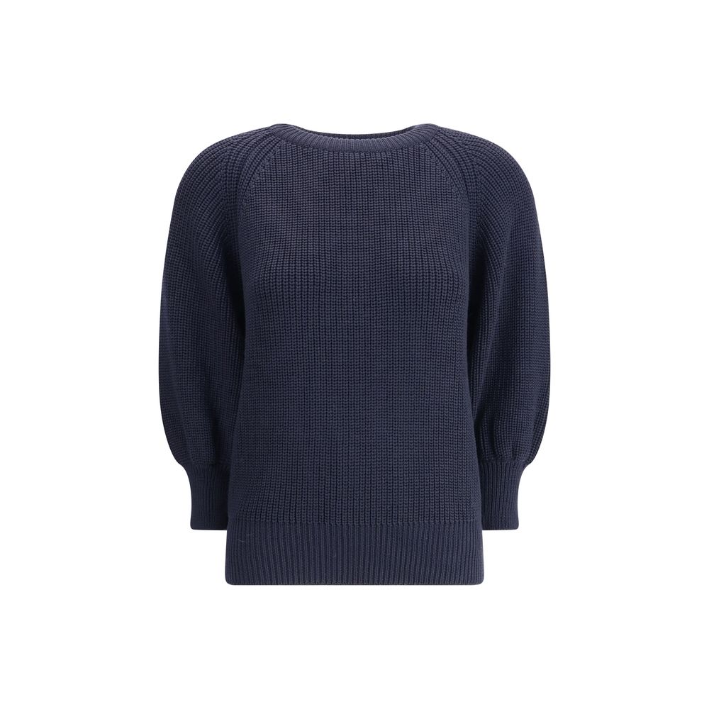 Ella Blauer Merinowoll-Pullover