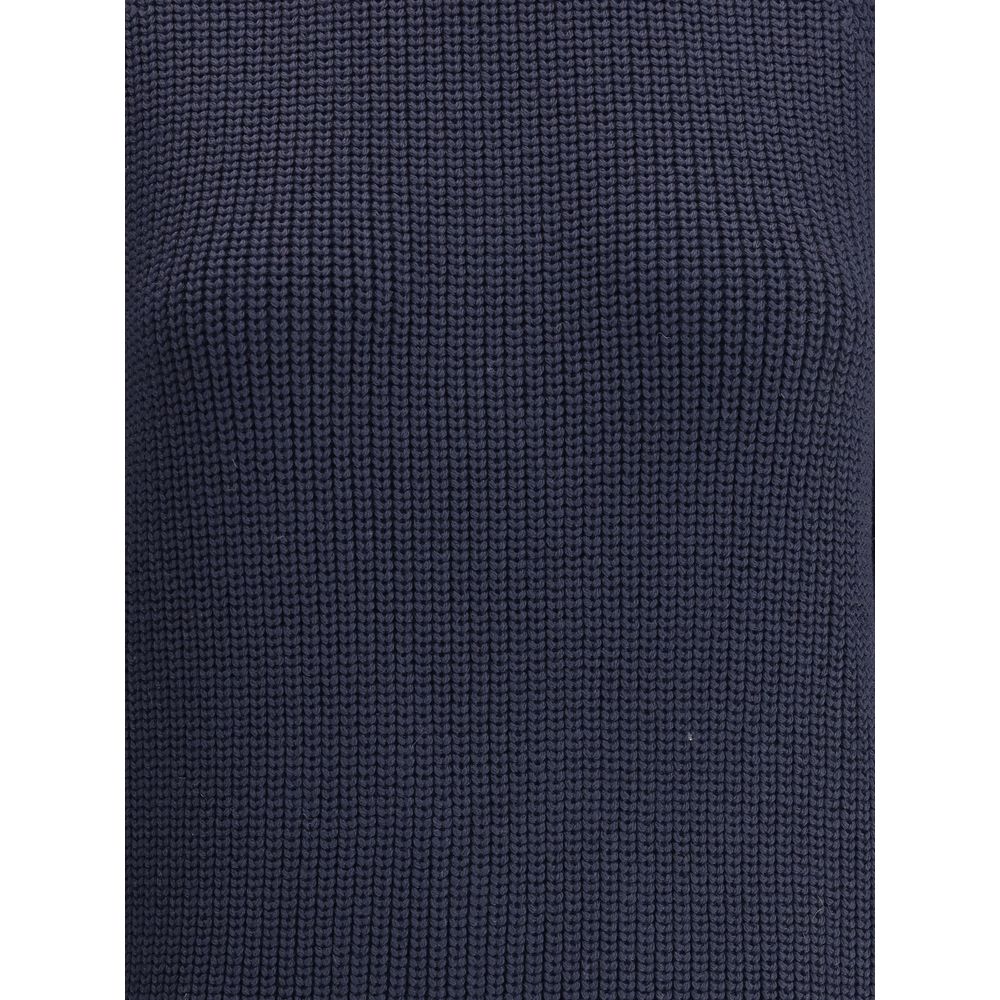 Ella Blauer Merinowoll-Pullover