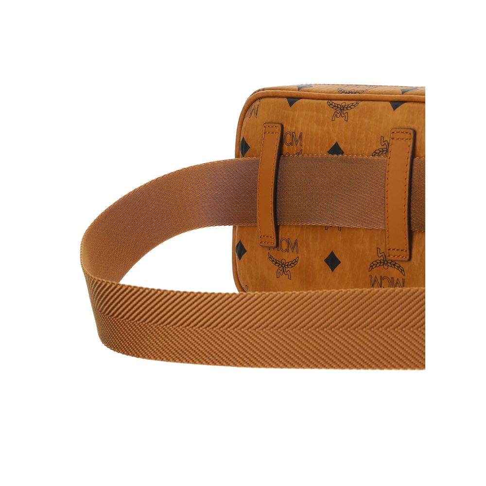 MCM Braune Baumwoll-Umhängetasche