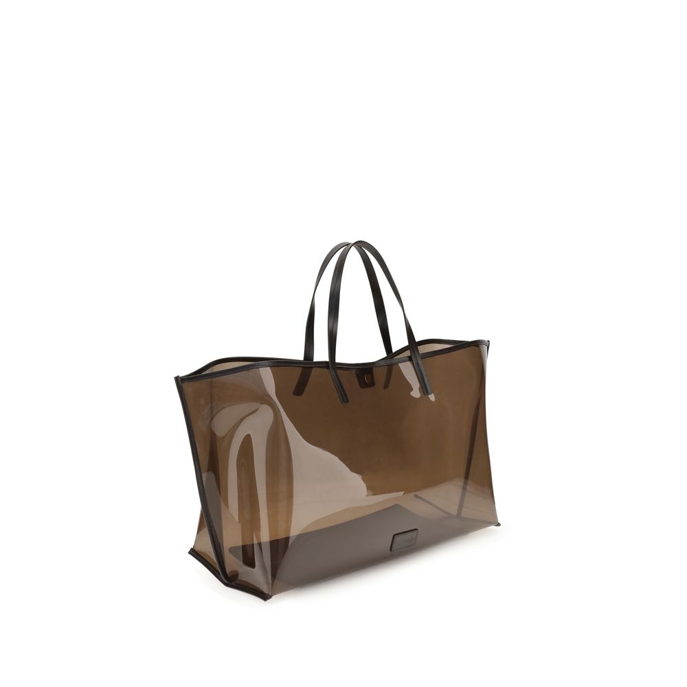 Staud Braune PVC-Handtasche