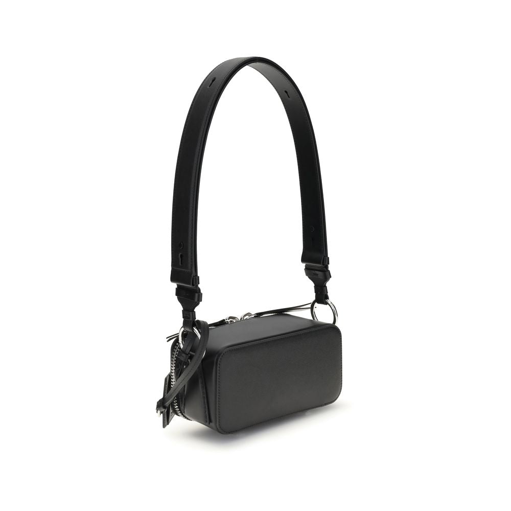 Margiela Schwarze Schultertasche aus Kalbsleder Bos Taurus
