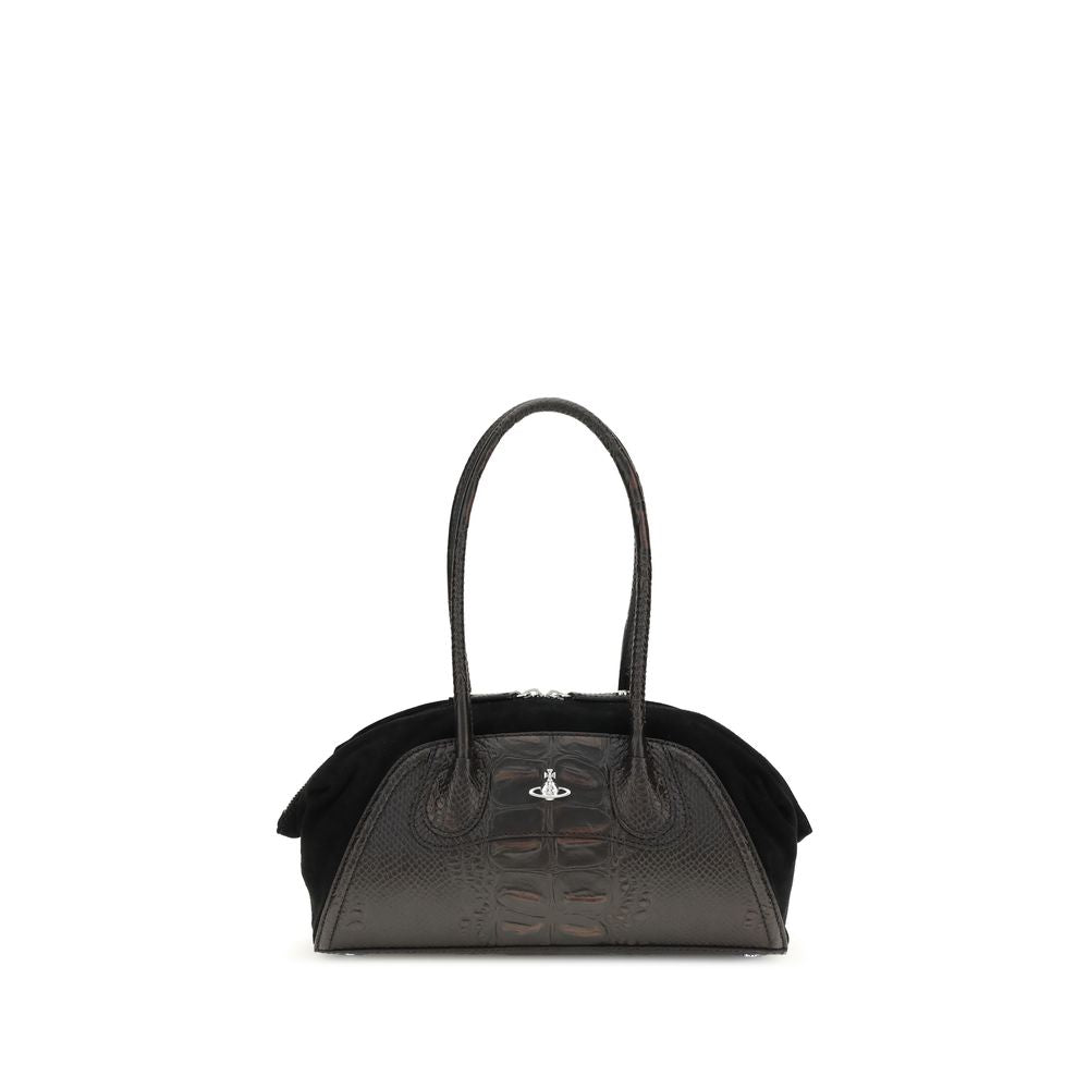 Vivienne Westwood Schwarze Kalbshaut Bos Taurus Schultertasche