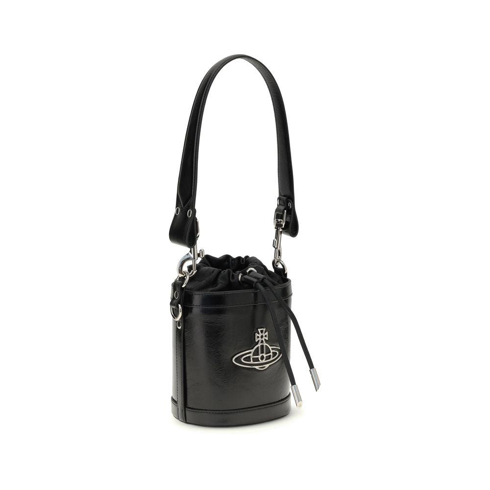 Vivienne Westwood Schwarze Kalbsleder-Bos-Taurus-Tasche