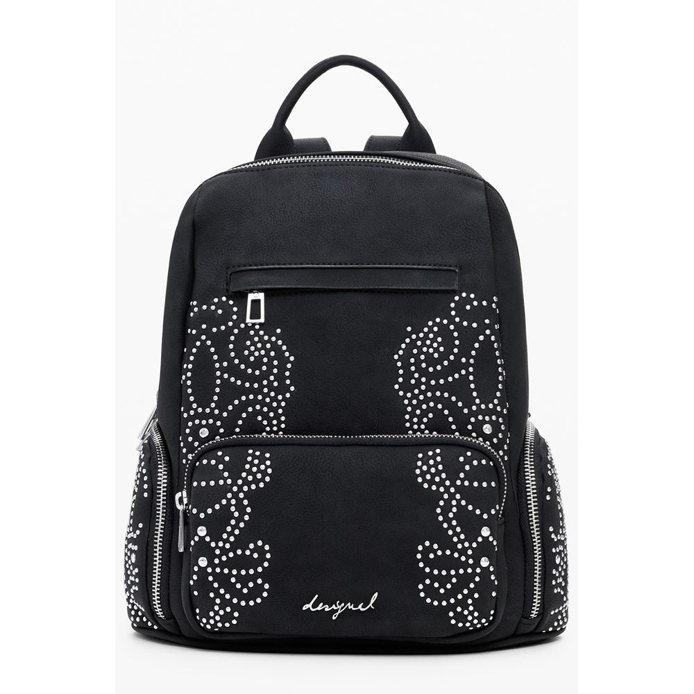 Desigual Schwarzer Polyethylen-Rucksack für Frauen