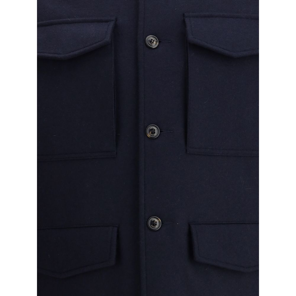 Valstar Blauer Wollmantel aus Fleece