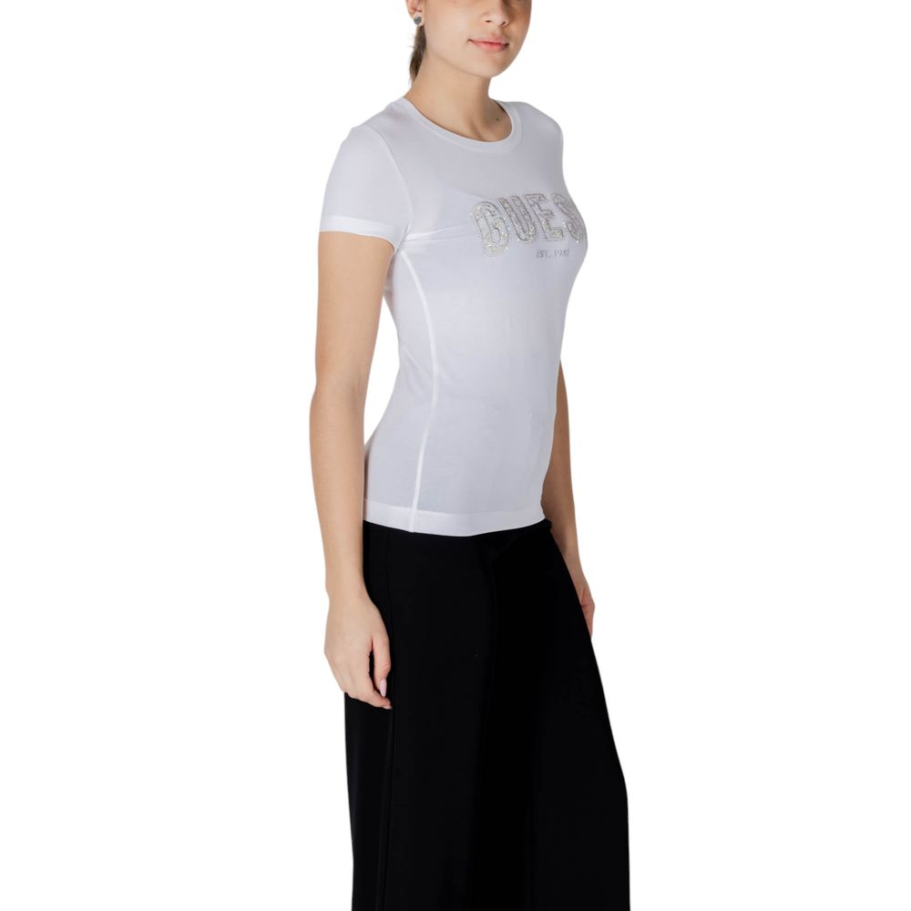 Guess T-Shirt aus weißer Baumwolle