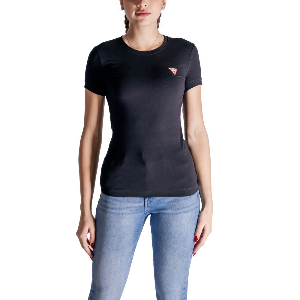 Guess Schwarzes T-Shirt aus Baumwolle