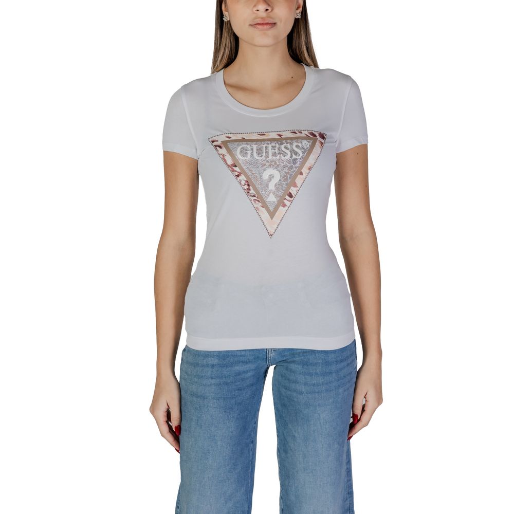 Guess T-Shirt aus weißer Baumwolle
