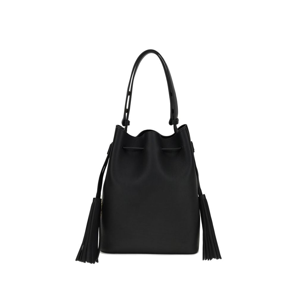 Valentino Garavani Schwarze Leder-Schultertasche