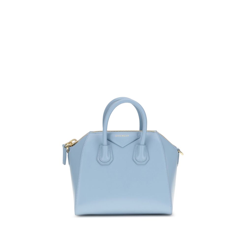 Givenchy Hellblaue Kalbshaut Bos Taurus Handtasche