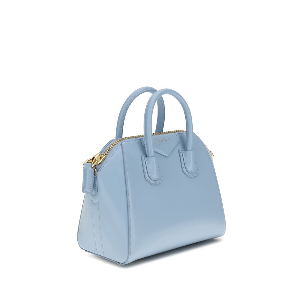 Givenchy Hellblaue Kalbshaut Bos Taurus Handtasche
