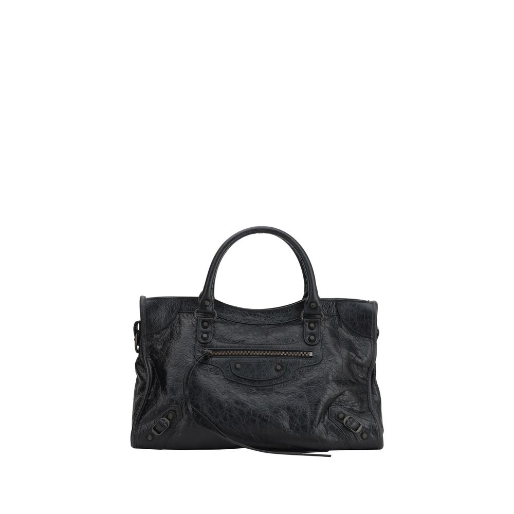 Balenciaga Schwarze Kalbshaut Bos Taurus Schultertasche