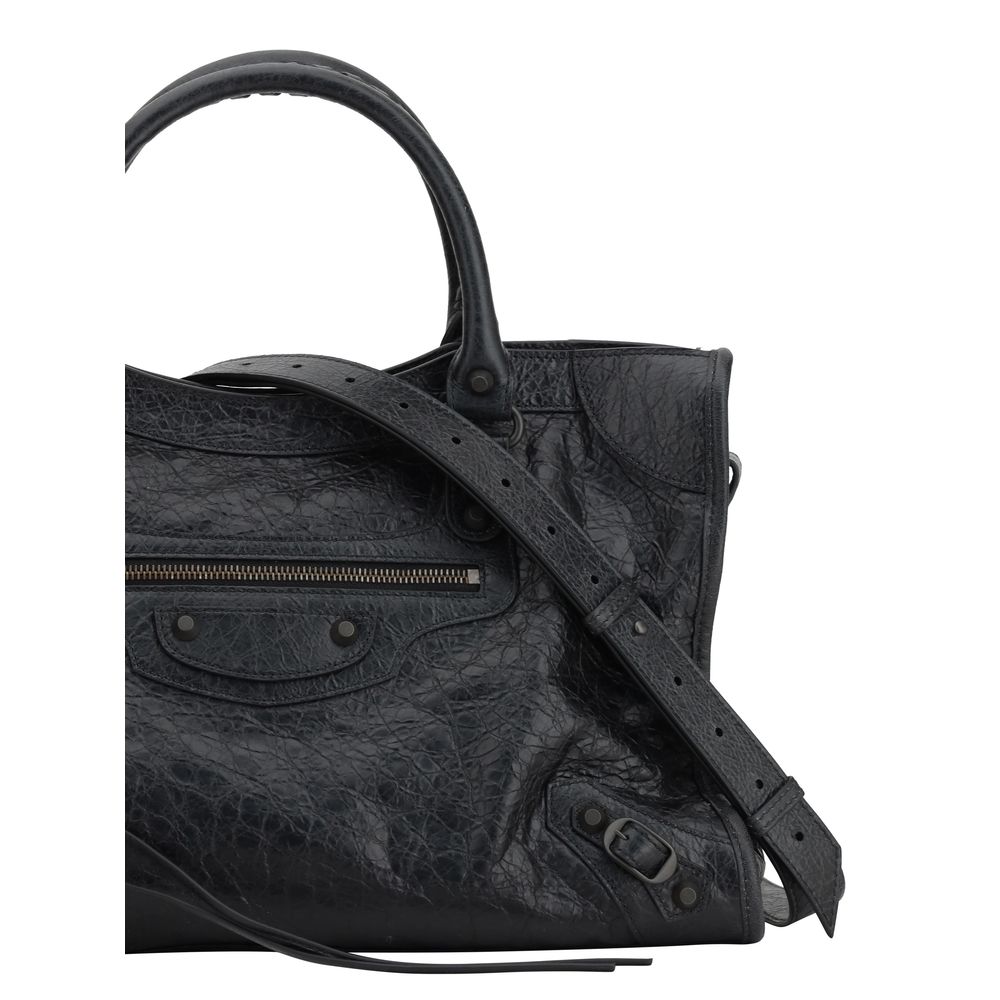 Balenciaga Schwarze Kalbshaut Bos Taurus Schultertasche