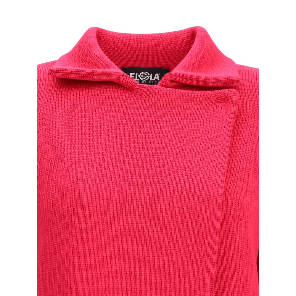 Ella Mehrfarbiger Merino-Wollmantel