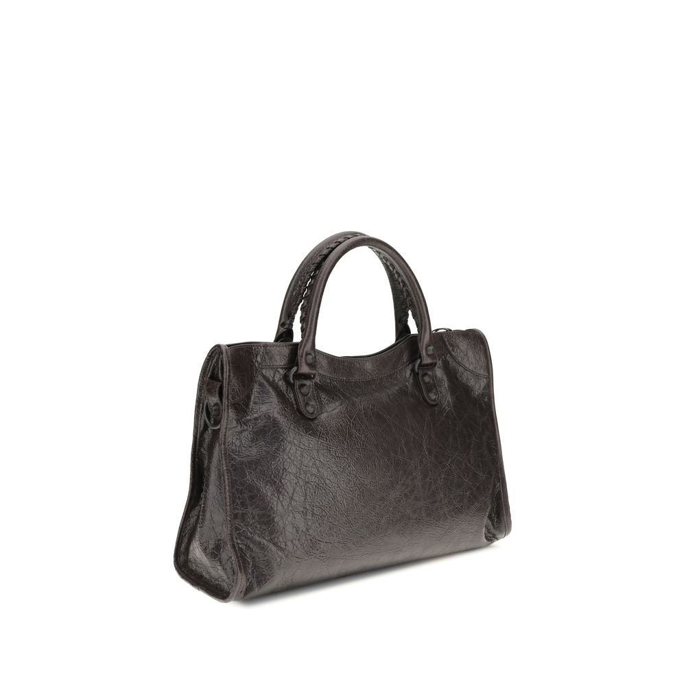 Balenciaga Mittelbraune Kalbshaut Bos Taurus Schultertasche
