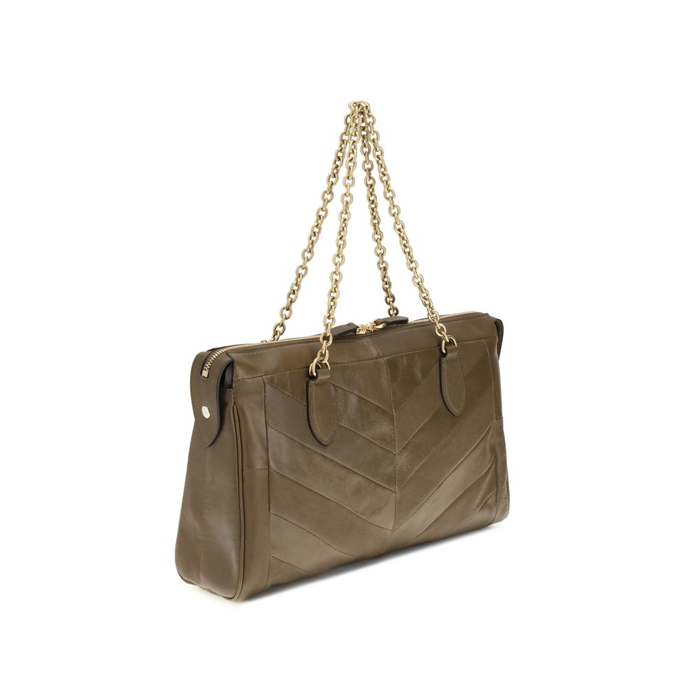 Valentino Garavani Mittelbraune Kalbshaut Bos Taurus Schultertasche