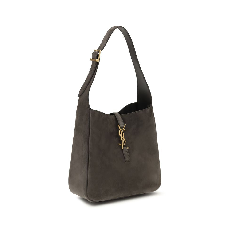 Saint Laurent Grau Kalbsleder Bos Taurus Schultertasche