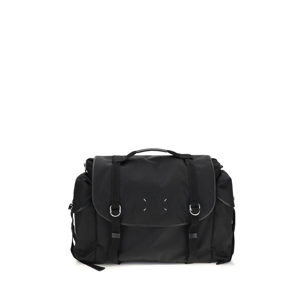 Margiela Schwarze Schultertasche aus Polyamid