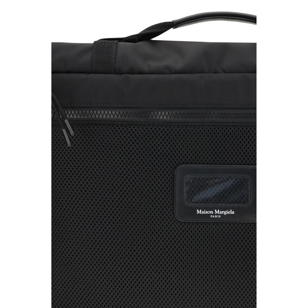 Margiela Schwarze Schultertasche aus Polyamid