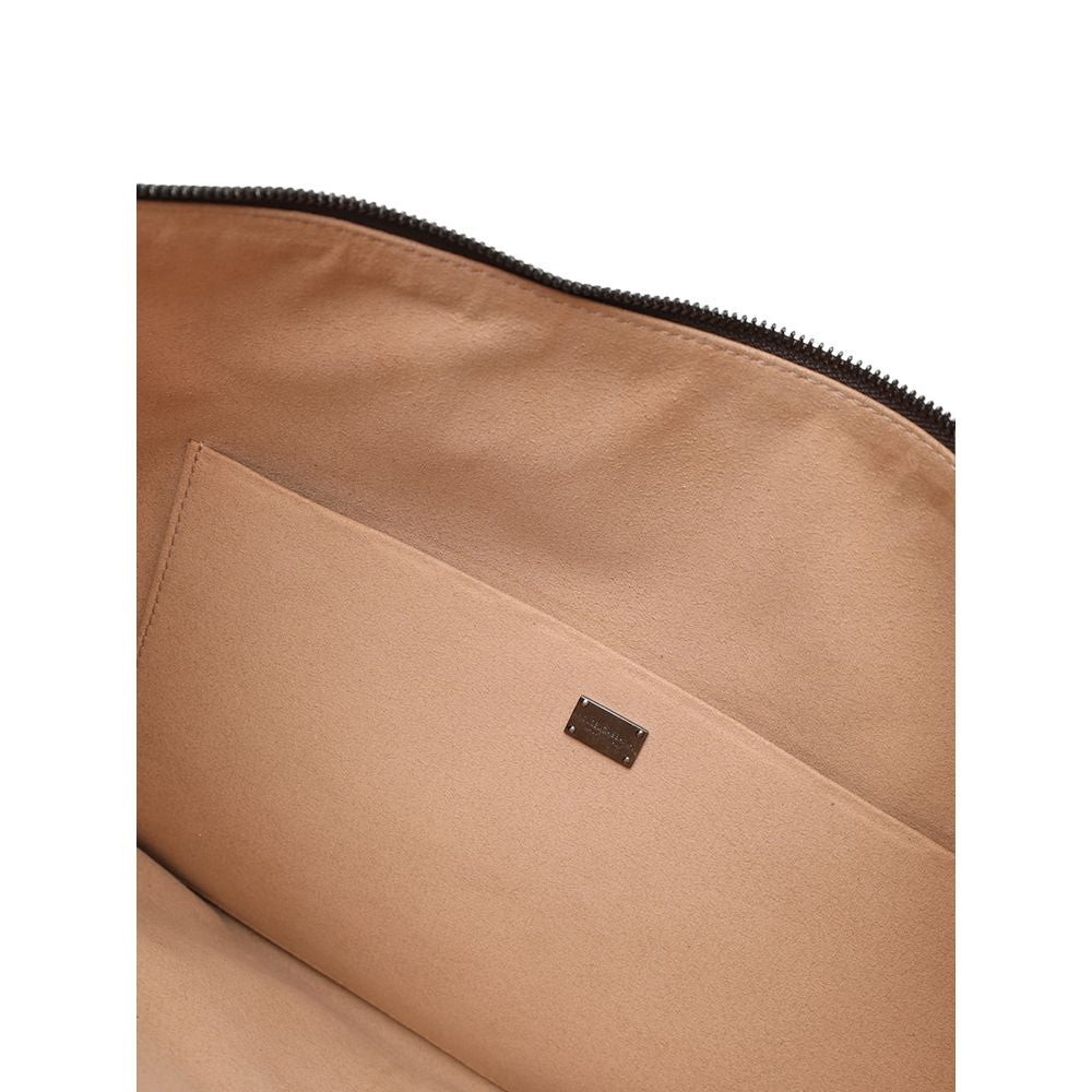 Dolce & Gabbana Braune Leder-Umhängetasche