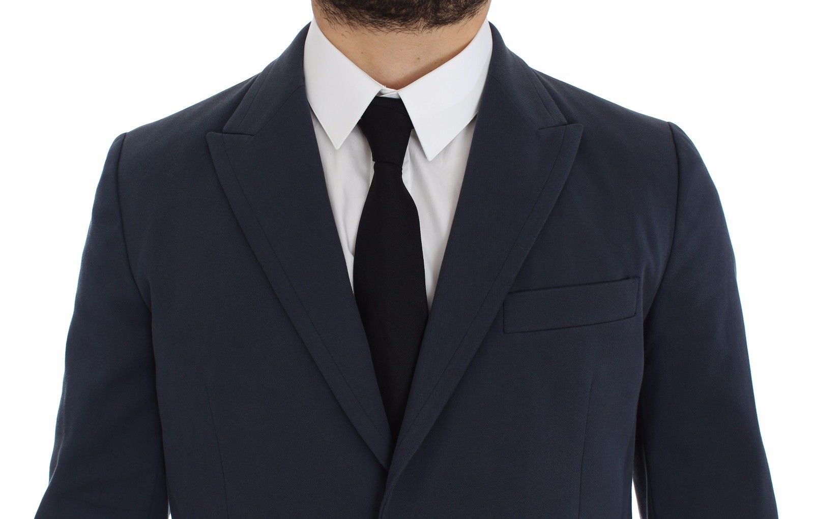 Dolce & Gabbana Blauer Baumwoll-Stretch-Blazer