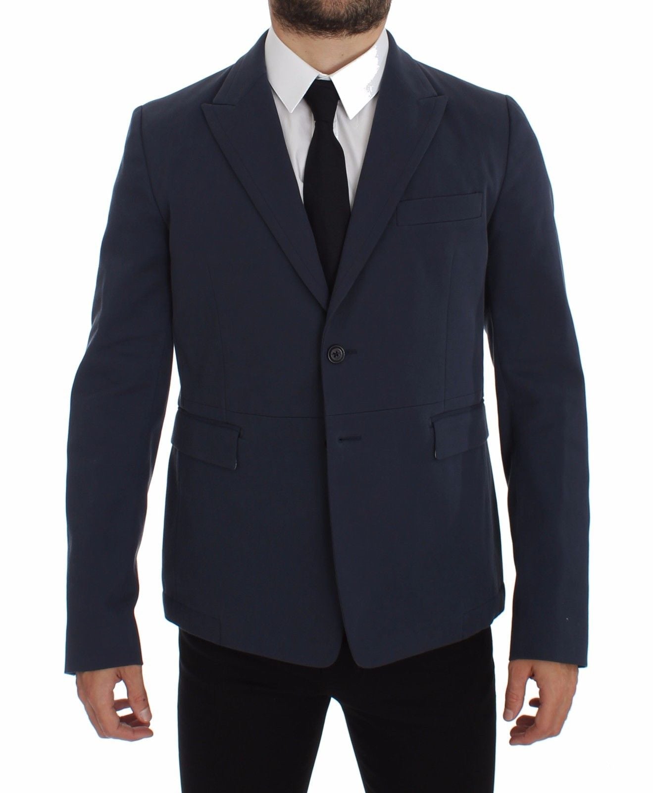 Dolce & Gabbana Blauer Baumwoll-Stretch-Blazer