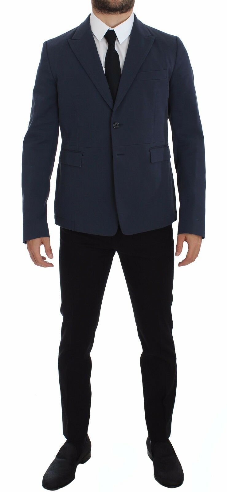 Dolce & Gabbana Blauer Baumwoll-Stretch-Blazer