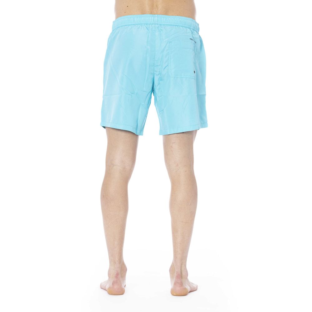 Trussardi Beachwear Açık mavi polyester mayo